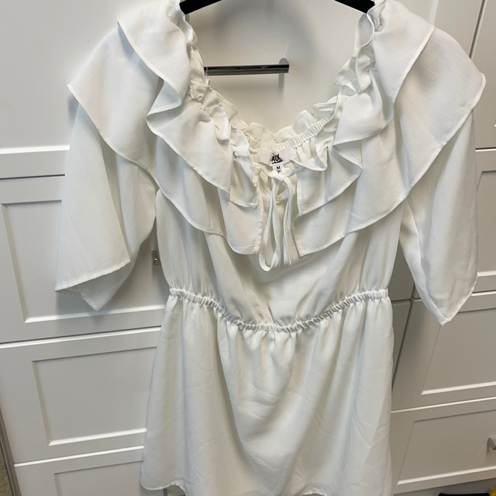 Jack by BB Dakota white ruffle dress